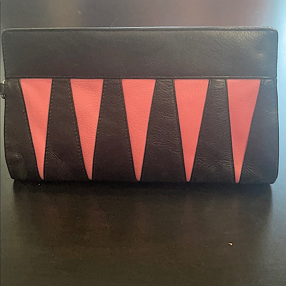 Black and Pink Barney’s New York Clutch